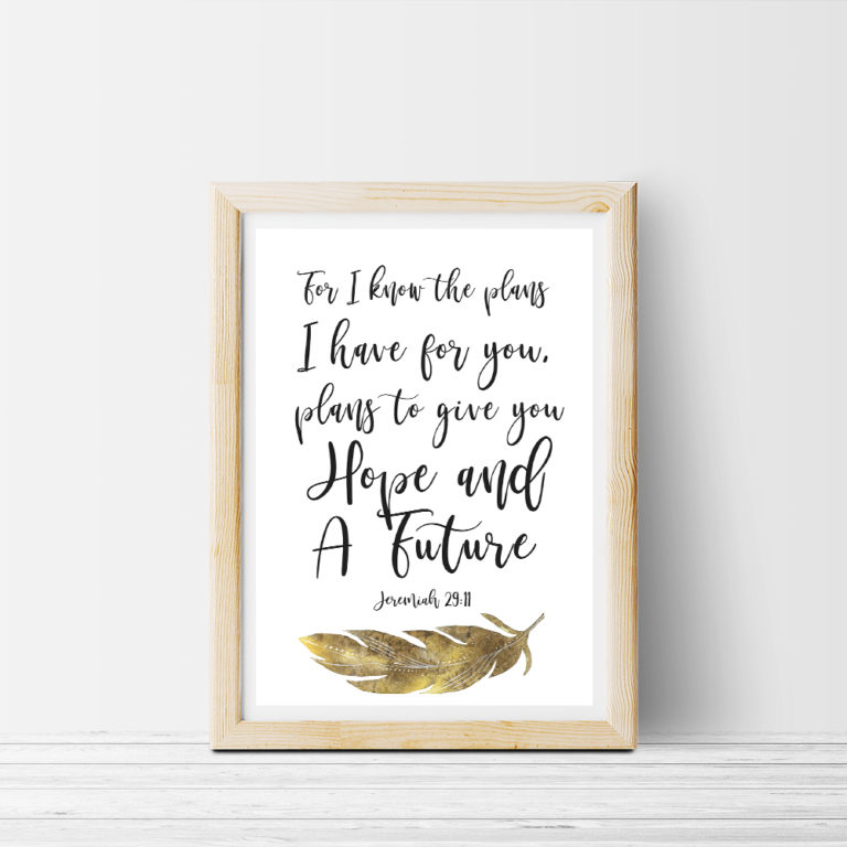 I know the plans I have for you free printable bible verse wall art