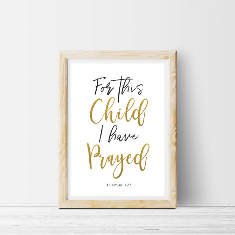 for this child I have prayed free downloadable bible verse wall art